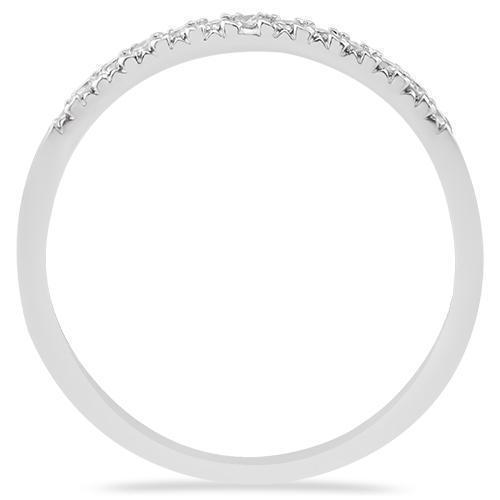 14K White Gold Single Row Diamond Band 0.21ctw