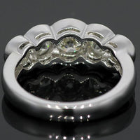 Thumbnail for 14K White Solid Gold Clarity Enhanced Five Stone Diamond  Anniversary Ring  2.59 Ctw