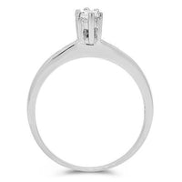 Thumbnail for 14K White Solid Gold Diamond Bridal Ring Set 0.66 Ctw