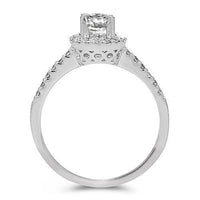 Thumbnail for 14K White Solid Gold Diamond Bridal Ring Set 1.40 Ctw