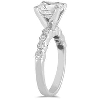 Thumbnail for 14K White Solid Gold Diamond Bridal Ring Set 3.03 Ctw
