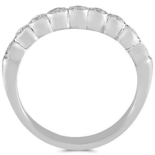 14K White Solid Gold Diamond Bridal Ring Set 3.03 Ctw