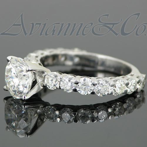 14K White Solid Gold Diamond Bridal Ring Set 8.52 Ctw