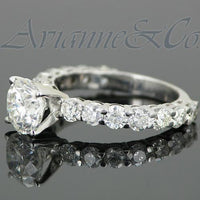 Thumbnail for 14K White Solid Gold Diamond Bridal Ring Set 8.52 Ctw