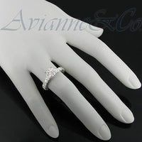 Thumbnail for 14K White Solid Gold Diamond Bridal Ring Set 8.52 Ctw