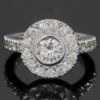 Thumbnail for 14K White Solid Gold Diamond Engagement Ring 2.32 Ctw