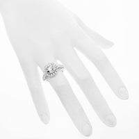 Thumbnail for 14K White Solid Gold Diamond Engagement Ring 4.30 Ctw