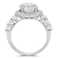 Thumbnail for 14K White Solid Gold Diamond Engagement Ring 4.30 Ctw