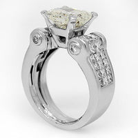 Thumbnail for 14K White Solid Gold Diamond Engagement Ring 5.93 Ctw