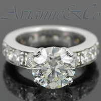 Thumbnail for 14K White Solid Gold Diamond Engagement Ring 7.31 Ctw