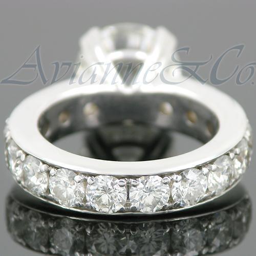 14K White Solid Gold Diamond Engagement Ring 7.31 Ctw