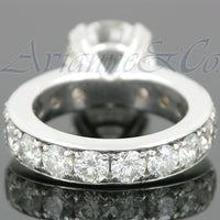 Thumbnail for 14K White Solid Gold Diamond Engagement Ring 7.31 Ctw