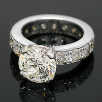 Thumbnail for 14K White Solid Gold Diamond Engagement Ring 7.31 Ctw