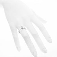 Thumbnail for 14K White Solid Gold Diamond Solitaire Engagement Ring 0.50 Ctw
