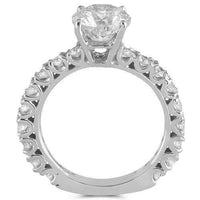Thumbnail for 14K White Solid Gold GAI Certified Diamond Engagement Ring 2.79 Ctw