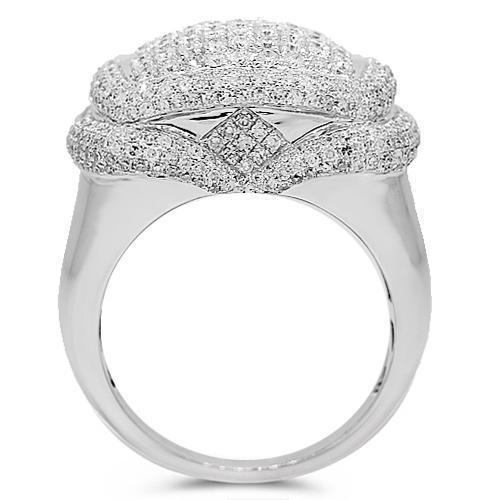 14K White Solid Gold Men Diamond Ring 3.00 Ctw
