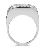 Thumbnail for 14K White Solid Gold Mens Diamond Pinky Ring 2.75 Ctw