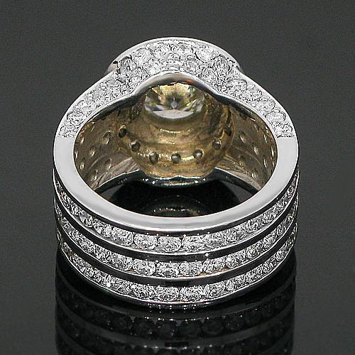 14K White Solid Gold Mens Diamond Pinky Ring 7.61 Ctw