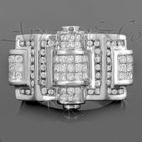 Thumbnail for 14K White Solid Gold Mens Diamond Ring 3.10 Ctw