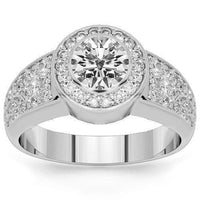 Thumbnail for 14K White Solid Gold Mens Diamond Ring 5.08 Ctw