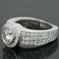 Thumbnail for 14K White Solid Gold Mens Diamond Ring 5.08 Ctw