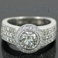 Thumbnail for 14K White Solid Gold Mens Diamond Ring 5.08 Ctw