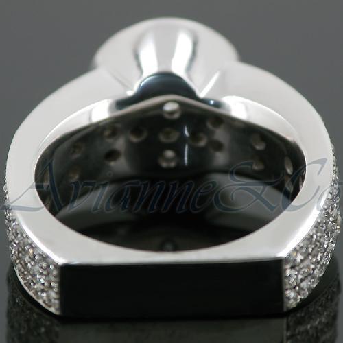14K White Solid Gold Mens Diamond Ring 5.08 Ctw