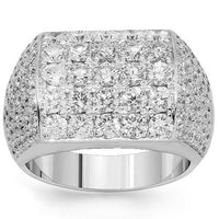 Thumbnail for 14K White Solid Gold Mens Diamond Ring 5.50 Ctw