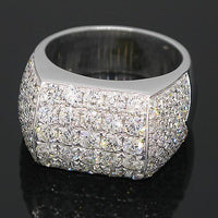 Thumbnail for 14K White Solid Gold Mens Diamond Ring 5.50 Ctw