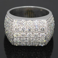 Thumbnail for 14K White Solid Gold Mens Diamond Ring 5.50 Ctw