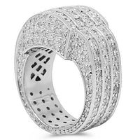 Thumbnail for 14K White Solid Gold Mens Diamond Ring 7.50  Ctw