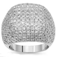 Thumbnail for 14K White Solid Gold Mens Diamond Ring 7.93 Ctw