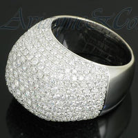 Thumbnail for 14K White Solid Gold Mens Diamond Ring 7.93 Ctw