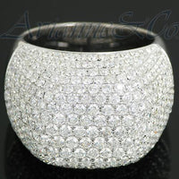 Thumbnail for 14K White Solid Gold Mens Diamond Ring 7.93 Ctw