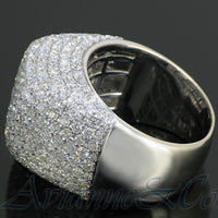 Thumbnail for 14K White Solid Gold Mens Diamond Ring 7.93 Ctw