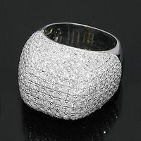 Thumbnail for 14K White Solid Gold Mens Diamond Ring 7.93 Ctw