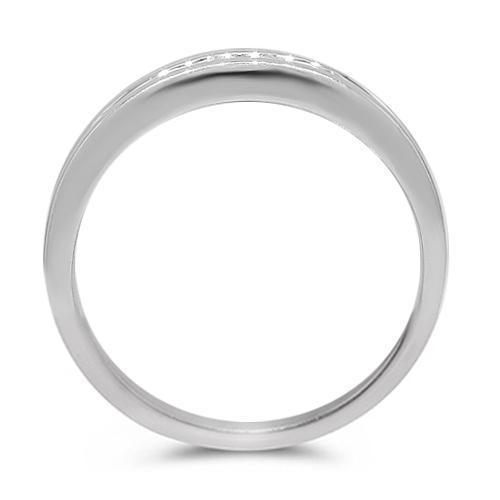 White 14K White Solid Gold Mens Diamond Wedding Band 1.00 Ctw