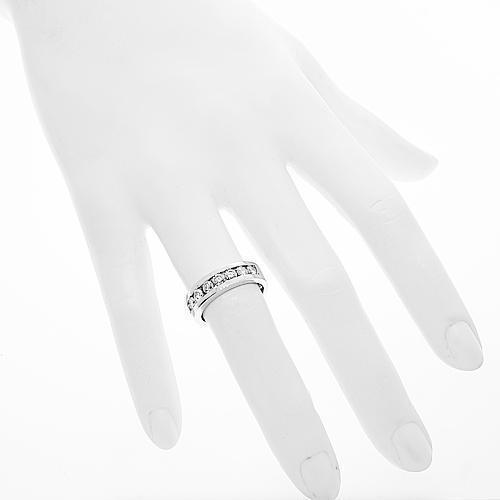 14K White Solid Gold Mens Diamond Wedding Ring Band 1.12 Ctw