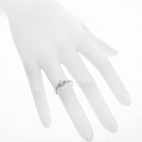 Thumbnail for 14K White Solid Gold Three Stone Diamond Engagement Ring 0.34 Ctw