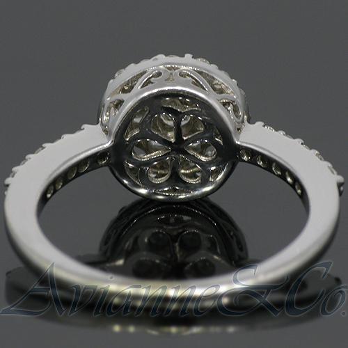 14K White Solid Gold Womens Diamond Cocktail Ring 0.63 Ctw