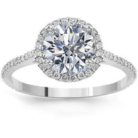 Petite halo engagement on sale ring