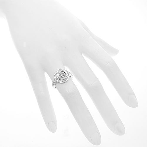 14K White Solid Gold Womens Diamond Ring 0.63 Ctw