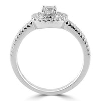 Thumbnail for 14K White Solid Gold Womens Diamond Ring 0.98 Ctw