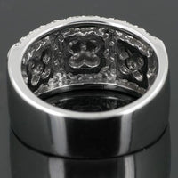 Thumbnail for 14K White Solid Gold Womens Diamond Ring 1.09 Ctw