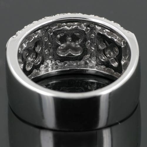 14K White Solid Gold Womens Diamond Ring 1.09 Ctw