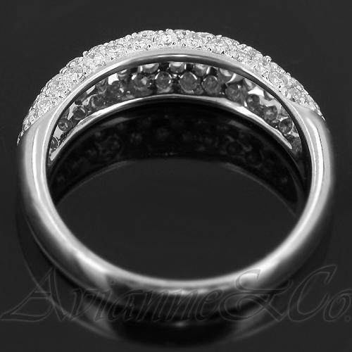White 14K White Solid Gold Womens Diamond Wedding Band 1.03 Ctw