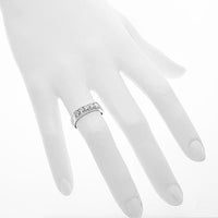 Thumbnail for 14K White Solid Gold Womens Diamond Wedding Ring Band 0.53 Ctw