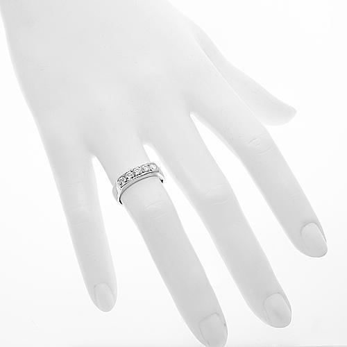 14K White Solid Gold Womens Diamond Wedding Ring Band 0.53 Ctw