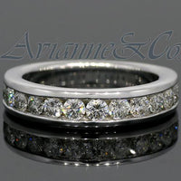 Thumbnail for 14K White Solid Gold Womens Diamond Wedding Ring Band 1.00 Ctw