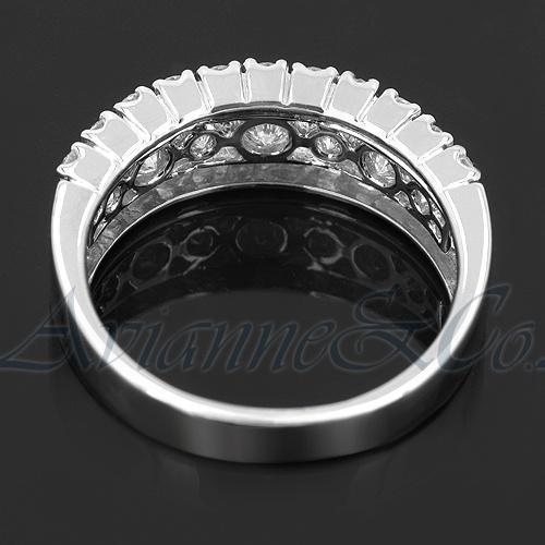 14K White Solid Gold Womens Diamond Wedding Ring Band 1.07 Ctw
